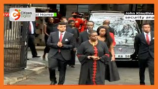 Family of late President Mwai Kibaki leaves Lee Funeral Home after viewing the body [upl. by Rachele]