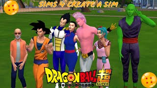 MAKING DRAGON BALL SUPER CHARACTERS  SIMS 4 CREATE A SIM [upl. by Hsak]