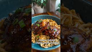 Teriyaki Chicken Over Creamy Garlic Noodles [upl. by Rustice805]