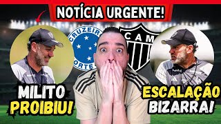 💣 ESCALAÇÃO BIZARRA NO CLÁSSICO 😱 PROIBIÇÃO INUSITADA DO MILITO AOS JOGADORES [upl. by Downe]