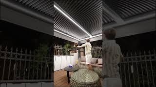 Motorized pergola roof retractableroof sunroom outdoorlife [upl. by Nemajneb363]