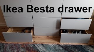 Ikea Besta drawer assembly amp installation [upl. by Ainitsirhc]