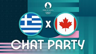 Greece v Canada  Mens Olympic Basketball Tournament Paris 2024  Chat Party ⚡🏀 [upl. by Ojimmas437]