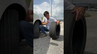 Bridgestone Potenza RE004 Braking Test  NEW vs OLD TYRES bridgestonere004 [upl. by Goldin]