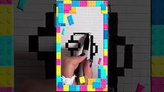 Handmade Pixel Art How to draw on graph paper easy drawings [upl. by Srevart]