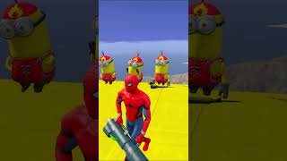 SPIDERMAN vs MINIONS in GTA 5 Hilarious Ragdoll Physics Fails [upl. by Iver]