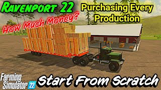 Purchasing and Optimising Every Production in Ravenport 22  FS22 SFS Challenge [upl. by Akisej178]