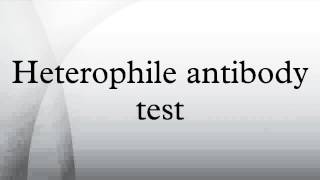 Heterophile antibody test [upl. by Kuth]