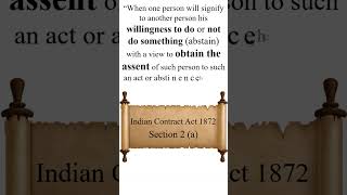 India Contract Act 1872 Section 2A proposal bcom businesslaw shorts [upl. by Notsae]