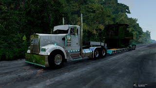 BeamNG Trucking  Heavy Haul Transport  BeamNG Mods  Kenworth W900  Lowboy  Island Trucking [upl. by Tedmund]