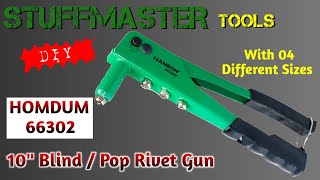 Homdum Non Slip 10quot Rivet Gun  Blind Rivet Gun  Pop Rivet Gun  Riveter [upl. by Atilemrac]