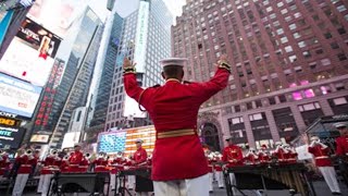 USMC “ The Commandants Own” performs in Times Square NYC  Fleet Week 2018 [upl. by Anhej280]