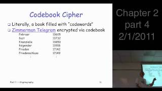 Chapter 2 part 4 Crypto Basics  VENONA codebook cipher Zimmerman telegram [upl. by Renie]