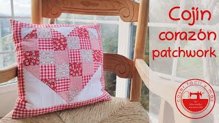 Cojín corazón patchwork con patrón [upl. by Gombosi]