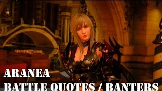 Final Fantasy 15 Aranea Highwind Battle Quotes  Banters  Exhibition [upl. by Reggy]