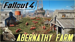 Fallout 4 Settlement Project 2018  ABERNATHY FARM brahmin bliss [upl. by Sellma]