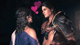 Assassins Creed Odyssey Aspasia Romance Kissing the Ghost of Kosmos [upl. by Nebe485]