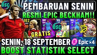 RESMI EPIC BECKHAM GRATIS  PEMBARUAN SENIN 18 SEPTEMBER MAX RATING GVARDIOL EFOOTBALL 2024 MOBILE [upl. by Amehr24]