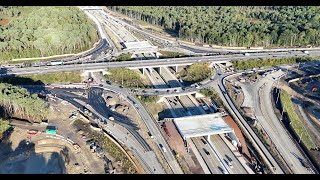 September 2024  M25 Junction 10 Project construction update following overnight closures by drone [upl. by Onibas258]