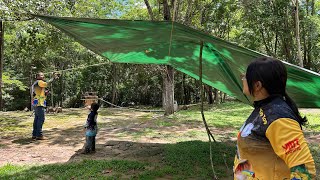 Montamos acampamento no barranco do rio para passar o nosso dia de pescaria [upl. by Laersi]