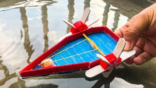 Science Projects  Rubber Band Powered Boat [upl. by Sibby]