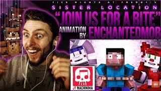 Vapor Reacts 223 FNAF SISTER LOCATION SONG quotJoin Us For A Bitequot Animation by EnchantedMob REACTION [upl. by Nomzzaj]