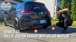 BEST SOUNDING GTI SLEEPER EXHAUST SETUP VALVED MUFFLER [upl. by Nrobyalc]