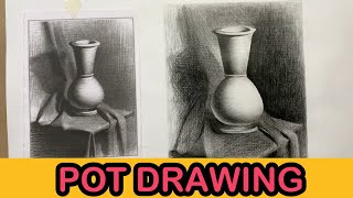 Pot drawing Tutorial in hindi  पोत कैसे आसानी से बाना सकते हा [upl. by Slaby]