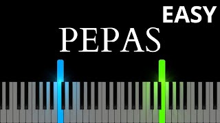 Pepas  Farruko EASY Piano Tutorial [upl. by Clarissa]