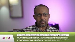 Mr Yonas Gebru  Coordinator Consortium for Climate Change Ethiopia [upl. by Etrem]