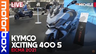 Kymco Xciting 400 S  Frontale più AGGRESSIVO e strumentazione AGGIORNATA Il video a EICMA 2021 [upl. by Omixam]