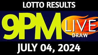 Lotto Result Today 900 pm draw July 04 2024 Thursday PCSO LIVE [upl. by Carmina317]