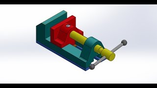 Bench Vice  Assembly  SolidWorks Tutorial [upl. by Dorin]