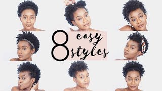 8 Easy Hairstyles For SHORT 4C Natural Hair  4C NATURAL HAIRSTYLES [upl. by Florie]