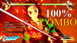 Hinokami Tanjiro 100 Combos amp BnB Demon Slayer [upl. by At223]