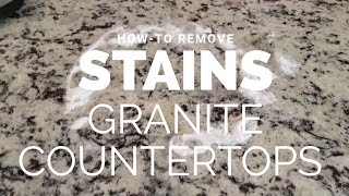 Granite Stain Removal Baking Soda [upl. by Erkan]