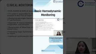 A small overview of Basic Hemodynamic Monitoring by Our Expert Faculty Dr Supriya Gajendragadkar [upl. by Nuyh]