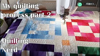 My quilting process part 2 – An example how I decide what to quilt and where  some practical tips [upl. by Tini]