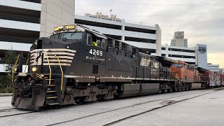 Norfolk Southern AC44C6M 4269 with P5 Leads NS 323 at Downtown Jax [upl. by Mayman152]