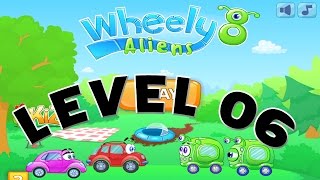 Wheely 8 Aliens Walkthrough Level 6 with 3 Stars [upl. by Farika]