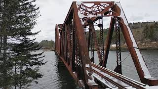 Sheepscot River RR Trestle Wiscasset Maine [upl. by Ardnosak760]