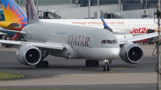 Birmingham Airport Spotting  Qatar Airways  Boeing 7878 Dreamliner  A7BCA  October 2024 [upl. by Maurise233]