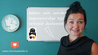 mevrouwduits haben sein werden tegenwoordige tijd amp voltooid deelwoord [upl. by Nilats]