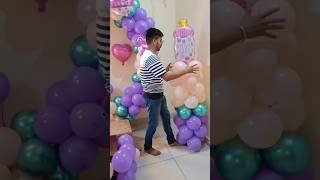 baby shower balloon decoration ideas balloon ballooon baby balloonideas shorts trending video [upl. by Akins476]