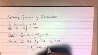 Grade 109  Solving Systems by Substitution [upl. by Ardek409]