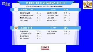 Read CC 1st XI v Padiham CC 1st XI [upl. by Avrom]