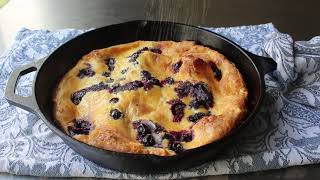 Blueberry Dutch Baby  German Pancake  Food Wishes [upl. by Atinot]