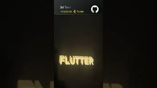 Gyro Sensor based 3d text on Flutter [upl. by Notlehs]