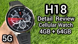 H18 5g Android Smartwatch With Camera  H18 Cellular Smartwatch  Android 9 wearabletechnology [upl. by Aihsekram243]