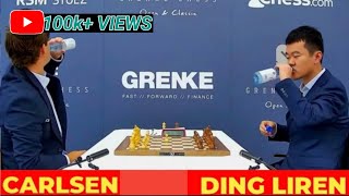 Magnus Carlsen 2823 vs Ding Liren 2818  GRENKE Chess Classic and Open 2024R3 [upl. by Grote]